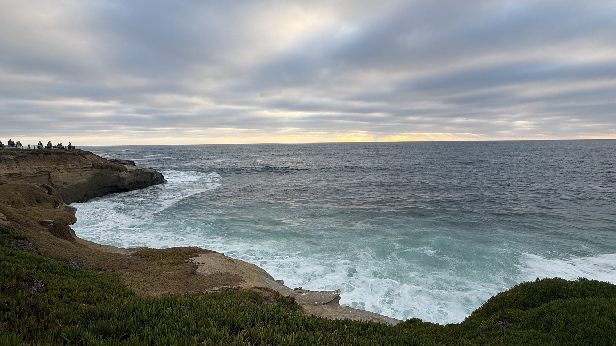 Evening light over the Pacific Ocean along the San Diego coast