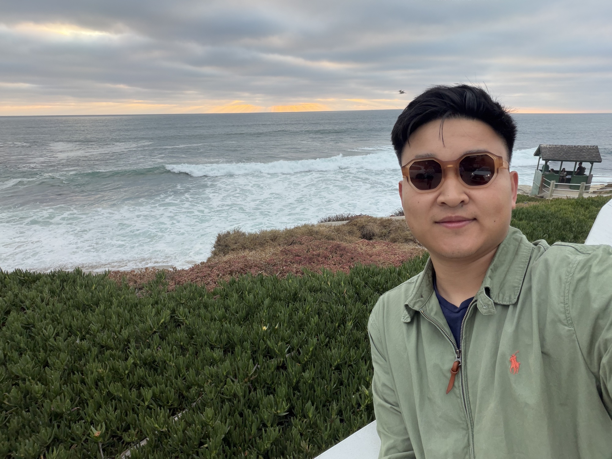 Xin Wei along the La Jolla coast